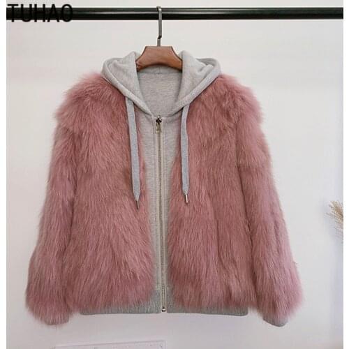 TUHAO Casual Faux Fur Coat Women Autumn Winter Warm Hoodies Fur Jacket Female Overcoat Preppy Style Outwear Clothing WM09