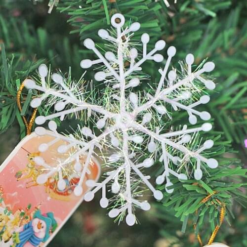 Christmas white snowflake home decoration hanging pendants New Year 2022 gifts Christmas tree ornaments window stickers decorati