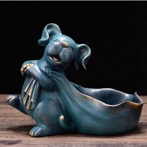 European-style key storage box, creative animal crafts, animal statue art, home office restaurant bar decorations