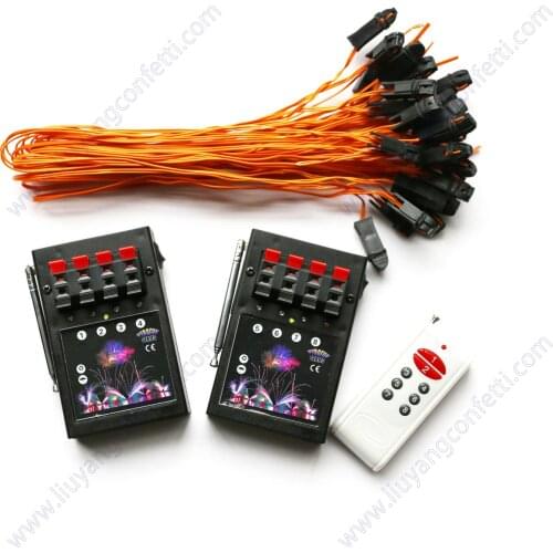 8 Cue Remote Control Firing System With 16pc Pyrotechinic Ematch Ignitor Wedding Machine Wireless Balloon Igniter Firework Pyro