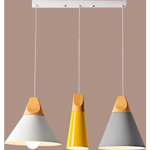 Modern Chandeliers Nordic Style Restaurant Aluminum Lamp Dining Table Bedroom Study Creative Simple Macaron Hanging Lighting