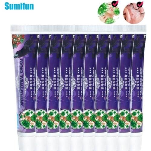 Sumifun 10pcs Skin Care Wolf Venom Antibacterial Cream Psoriasis Ointment Dermatitis Eczema Treatment Herbal Medical Plaster