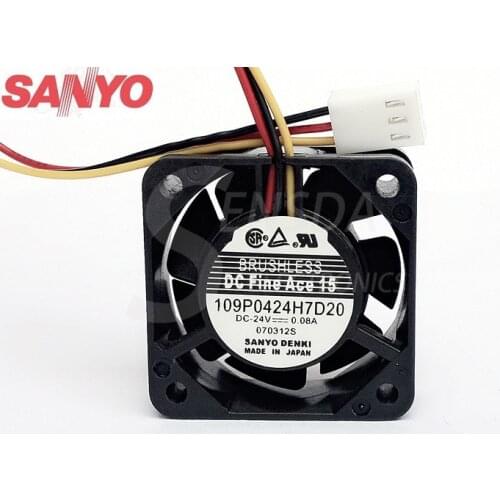 For Sanyo 109P0424H7D20 4020 0.08A 4CM 24v 40mm fan blower