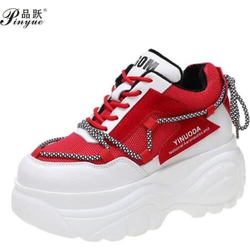 Women Chunky Sneakers Fashion Platform Sneakers Ladies Brand Wedges Casual Shoes For Woman mesh Sports Dad Shoes 7cm