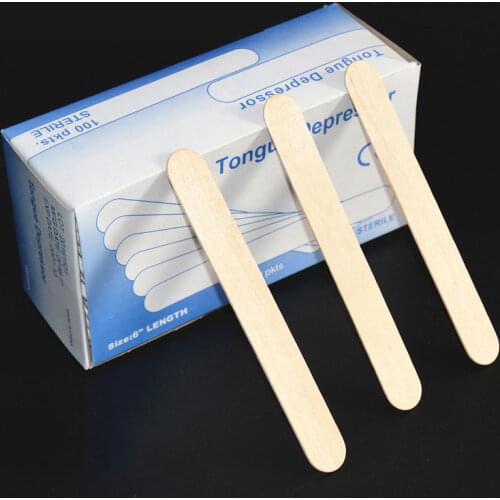 100 PCS Wood Tongue Depressor Waxing Stick Tattoo Tools Tongue Depressor Disposable Bamboo Removal Sticks Tattoo Supply