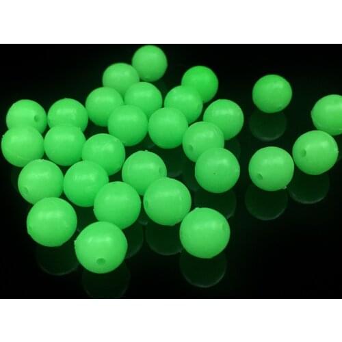 100pcs/lot Luminous Beads Space Beans 6mm 8mm round Float Stopper light Balls sea Stopper Space Beans Fishing Accessories