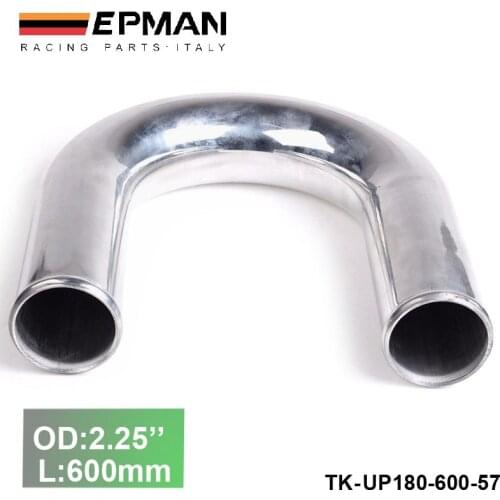 2pcs/unit 57mm 2.25" 180 Degree Aluminum Turbo Intercooler Pipe Tube piping L:600mm For AUDI A4 VW Passat EP-UP180-600-57
