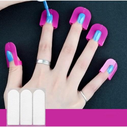 26pcs/set 10 Sizes G Curve Shape Nail Protector Varnish Shield Finger Cover Spill-Proof French Stickers Manicure Nail Art Tools
