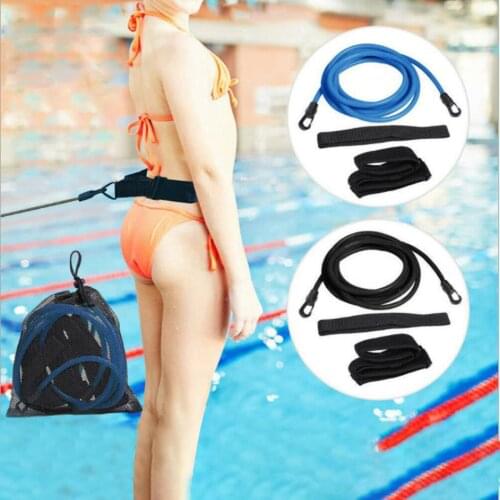 4 Meters Swimming Training Belt Swimming Bungee Rope Resistance Band Swimming Rope Fixed Swimming Exerciser Safety Rope E2