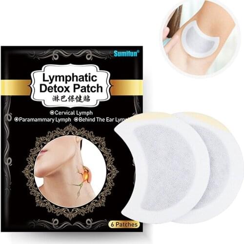 6pcs Effective Anti-Swelling Neck Neck Lymphatic Detox Patch Lymph Nodes Patch Breast Lymphatic Drainage Plaster