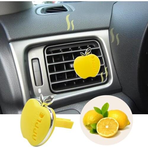 Car Perfume Air Freshener Apple Shape Original Fragrance Orange Lemon Apple Strawberry Lavender Scent Automobile Accessories