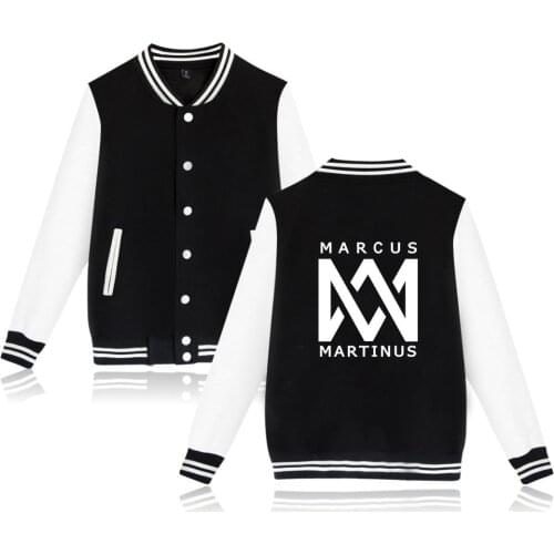 Marcus and Martinus Baseball Jacket Uniform Coat Cotton Blend Warm Sweatshirt Funny Print Pop Hoodies Soft Jackets Coats 4XL