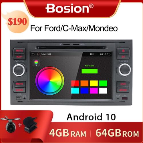 Bosion 2DIN Car DVD Player Multimedia For Ford Fiesta Ford Focus 2 Mondeo 4 C-Max S-Max FusionTransit Radio GPS Navigation