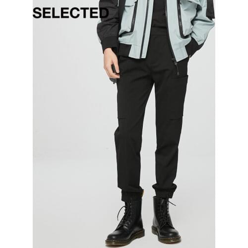 SELECTED Mens Drawstring Cargo Pants Multiple-pockets Casual Trousers S|420414067