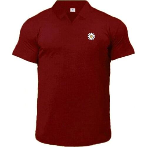 Summer Pure Cotton Mens Short-sleeved T-shirt V-neck 2021 New High-end Light Luxury Half-sleeved Thin T-shirt