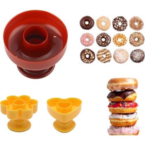 DIY Tool Donuts Maker Mold Food Grade Plastic Doughnuts Maker Cutter Fondant Cake Bread Desserts Bakery Mould