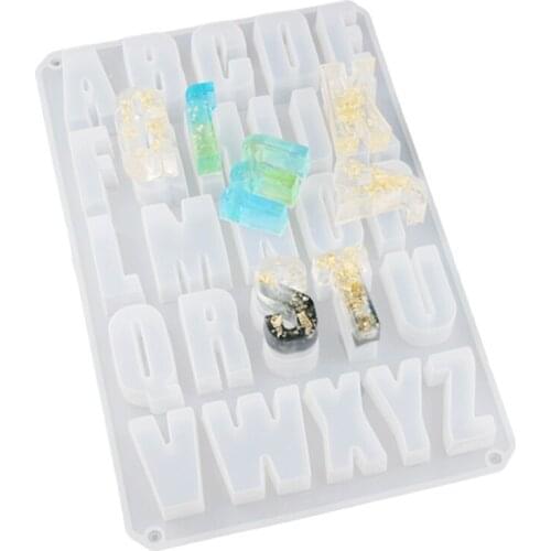 English Letter Pendant Resin Mold Kit Large Letter Silicone Casting Mold Alphabet Resin Casting Mold Art Craft Tools Kit