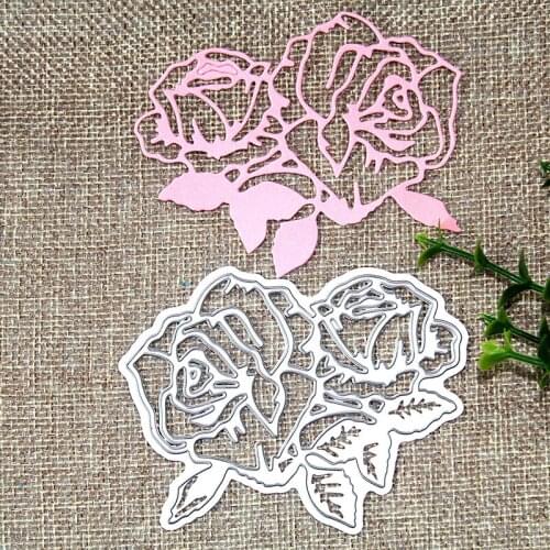 Metal Cutting Dies For Scrapbooking Wedding Hollow Rose DIY Card Embossing Frame Stencil Flower Folder Stamps Decor Template
