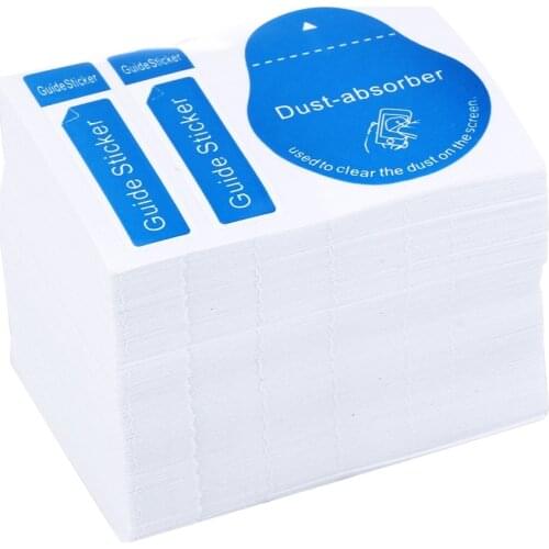 200 PCS/set LCD Glass Screen Cleaning Guide Dust stickers Dedust Remove Sticker for Cell Phone Tablet Smartwatch Screen Clean