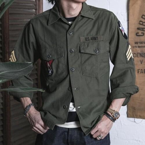 NON STOCK OG-107 Utility Shirts Indianhead 2nd Infantry Division Army Overshirt