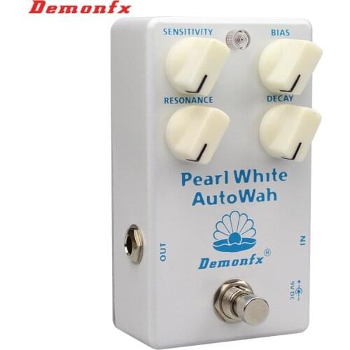 NEW Demonfx High Quality Pearl White Auto Wah Effect Pedal AutoWah With 4 Knob True Bypass -Clone MAD Snow White AutoWah Effect