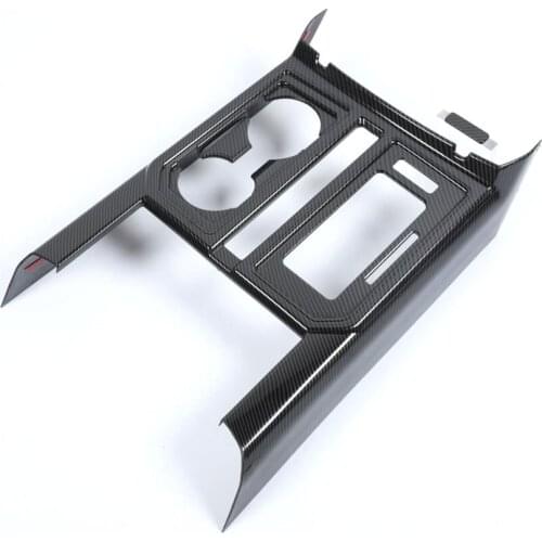 New ABS Car Styling For Ford F150 2015 Up Car Gear Shift Water Cup Holder Panel Frame Trim Inner Accessory