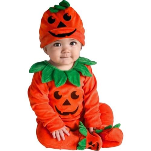 Toddler baby clothes Pumpkin Halloween Jumpsuit Playsuit Outfits Romper warm jumpsuit baby baby boy costume baby clothes
