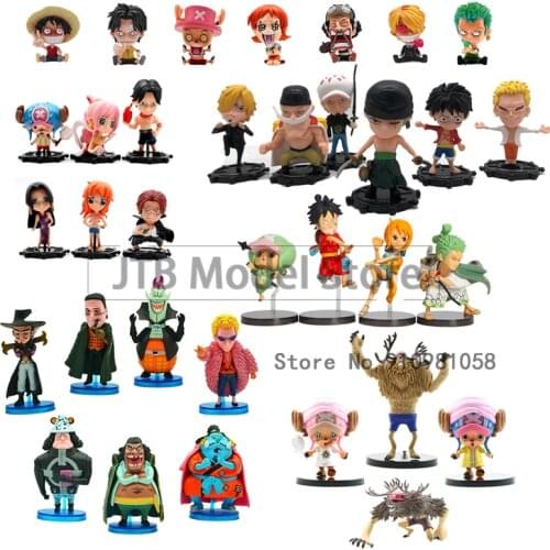 One Piece Anime Action Figure Q Version Monkey D Luffy 7-9CM PVC Statue Collection Desktop Decoration Toys Decorative Gift Figma