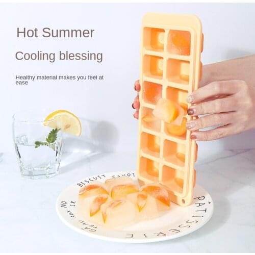 Plastic 12 Lattice Square Ice Lattice Mold With Cover And Half Package Plastic Pressing Type Ice Cubes And Popsicles