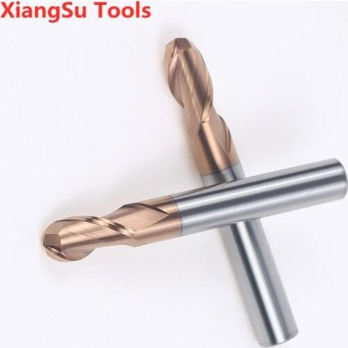 R7-R8-R9-R10mm 2Flutes Ball Nose End Mill CNC Milling Cutter Hrc55 Alloy Tungsten Steel Cutting Milling Machine Tools For Steel