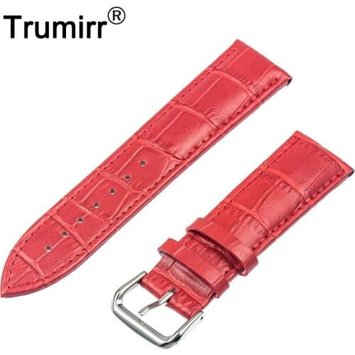 22mm Genuine Leather Watch Band Croco Pattern Strap Bracelet for LG G Watch W100/W110/W150 ASUS Zenwatch 1 2 22mm Pebble Time