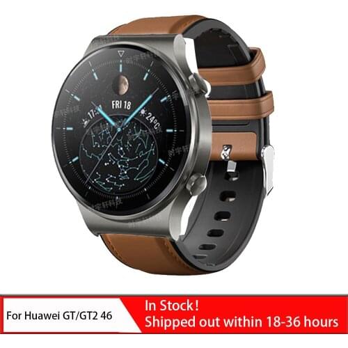 Leather Watchband Strap for Huawei Honor Magic 2 46mm/ Dream/ 2e gt2 gt Bracelet Band 22mm Wristband for Huawei WATCH GT 2 Pro