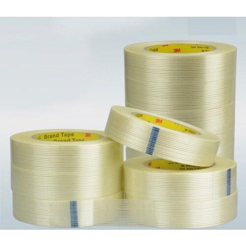 Custom Packing Filament Tape 3M8915 Fiberglass Strip Self-adhesive Fiber Traceless Tape 5mm 8mm 10mm - 770mm x 55m