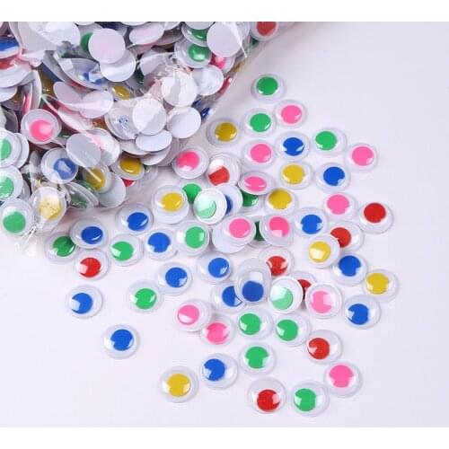 200Pcs Self Adhesive Googly Wiggly Eyes 8/10/12mm for Toys Dolls DIY Accessory Eyeball for Scrapbook