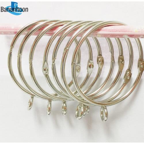 100pcs/ Lot Silver Curtain Accessories Opening Curtain Buckle Rings Hanging Shower Home Windows Rings Eyelets for Curtains