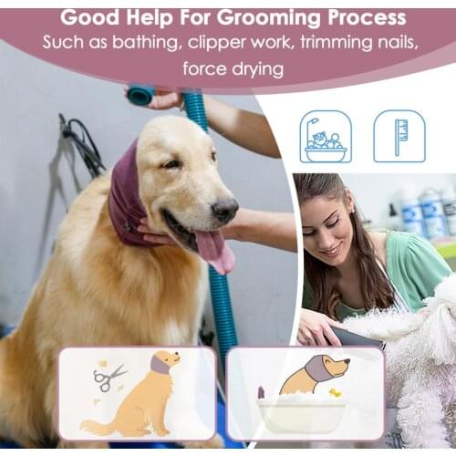 Dog Snoods Dog Ears Cover Hood Earmuffs for Anxiety Relief Grooming Bathing Ear Neck Snood