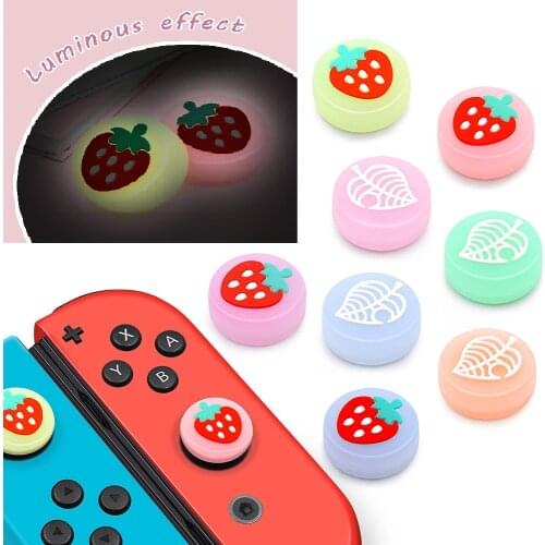 Glow Luminous Fruit Thumb Stick Grip Cap Joystick Cover For Nintendo Switch NS Lite Joy-Con Controller Nintend Thumbstick Case