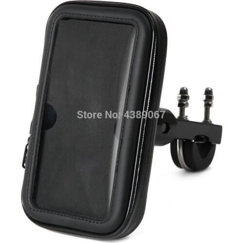 Universal Free Rotation Cell Phone Holder Motorcycle Handlebar Phone Mount Waterproof Zipper Case for Mobile Phones GPS