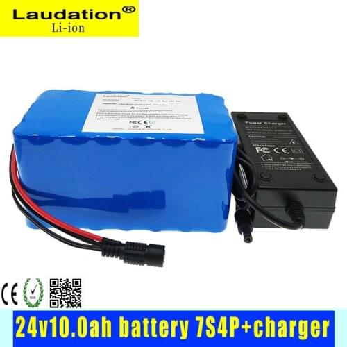 （Select the connector you need）24V 10Ah Lithium ion Battery Pack 15A BMS 250W 350W Battery Pack is Shipped Free with (charger)
