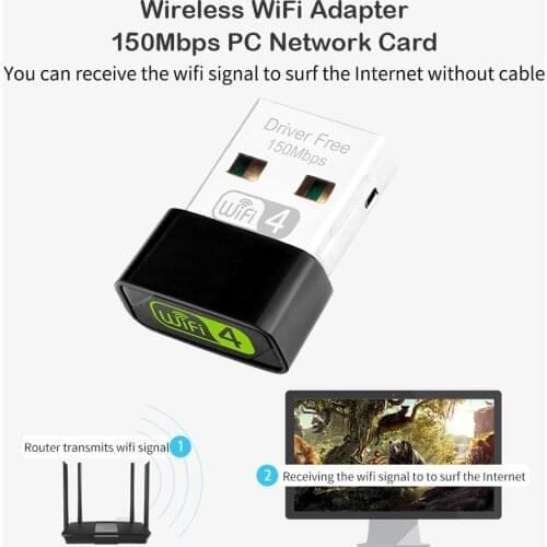 WD-1513E USB WiFi Adapter Household Computer 150Mbps Wireless Network Adapter Accessory for Windows 10 8 7 PC