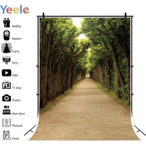 Yeele Green Trees Forest Avenue Path Road Tunnel Custom Scenery Photography Backdrops For photo Studio Backgrounds Photographic