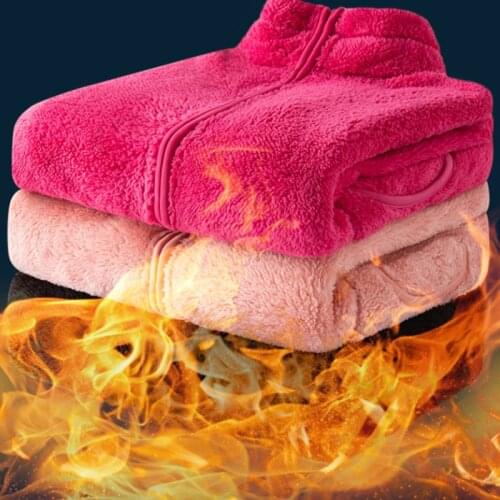 Winter Warm Coats Sweet Womens Sweatshirt Unisex Reversible Polar/Coral Fleece Harajuku Hoodies Ladies Flannel Pullover Hoodie