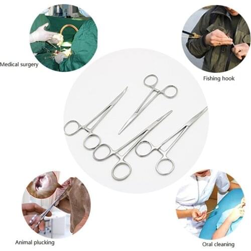 1PCS Curved/Straight Hand Tool Hemostatic Forceps Pet Hair Clamp Fishing Locking Pliers Epilation Tools