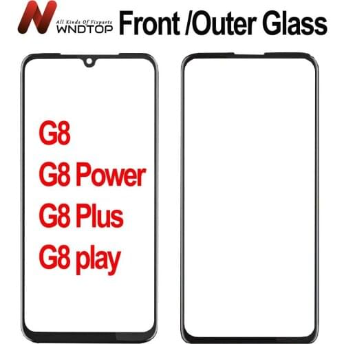 10Pcs\lot For Motorola Moto G8 / G8 Play / G8 Plus /G8 Power Front Glass Touch Screen LCD Outer Panel Glass Lens Replacement