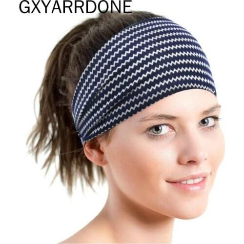 10pcs Women Yoga Headband Sport Elastic Cotton Floral Head Bandage Running Sweat Absorbing Striped Gym Scrunchy Hair Bands