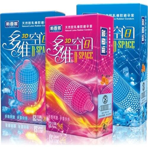 12Pcs Icy Hot Condoms Large particles Latex Contraceptive Condoms Adult sex toys