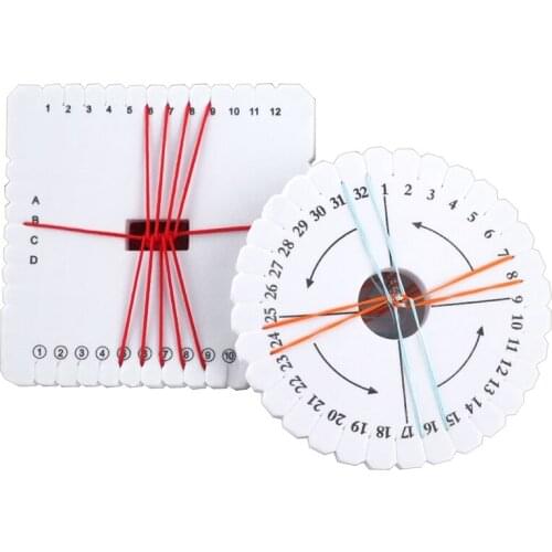 2Pcs Round Square Braiding Cord Disks Home Woven Board Disk Braiding Sewing Thread Knitting Tray DIY Weaving Tool Sewing Tool