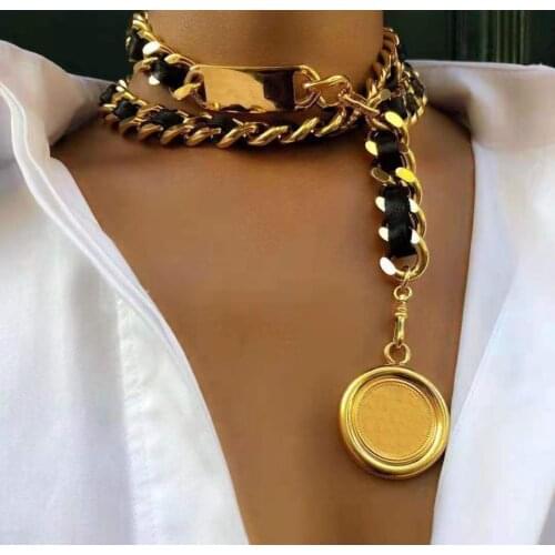 2020 Brand Fashion Jewelry Women Vintage Pearls Chain Pendants Pearls Chain Necklace Party Fine Fashion Jewelry