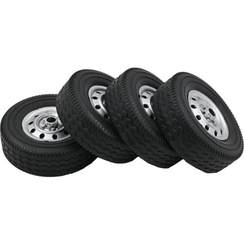 4pcs 1/10 RC Car Rubber Tires 2.2 Inch Wheel for WPL D12 Car Parts Black