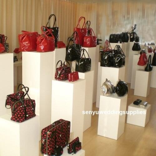 4pcs/set)Wedding decorations Large Cylinder Plinth white mental display plinth for Exhibitions Events Weddings senyu1496